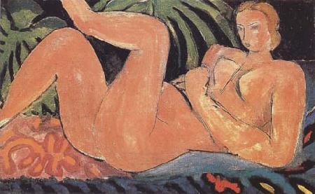 Henri Matisse Nude with Heel on her Knee (Reclining Nude) (mk35) oil painting image